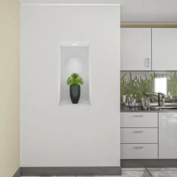 Naklejka na ścianę 3D do kuchni - kwiat we wnęce XV - obrazek 2