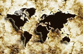 Fototapeta 3D - czekoladowa mapa świata - obrazek 2