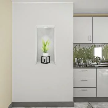Naklejka na ścianę 3D do kuchni - kwiat we wnęce XX - obrazek 2