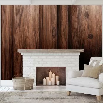 Fototapeta 3d ciemne drewniane panele