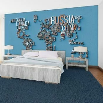 Fototapeta mapa napisy 3d