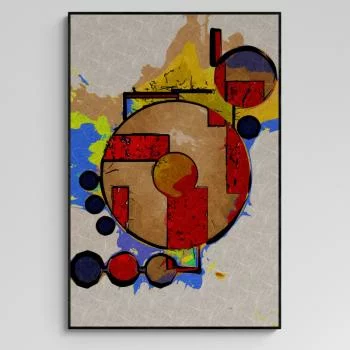 Obraz w ramie 80x120 - Kolorowa Kompozycja