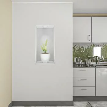 Naklejka na ścianę 3D do kuchni - kwiat we wnęce VIII - obrazek 2