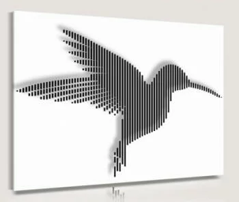 Obraz czarno-biały - koliber