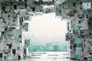 Fototapeta 3D na wymiar - cybernetyczne przejście - obrazek 2