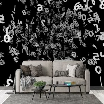 Fototapeta 3D - zawirowane cyferki