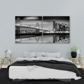 Duży obraz do salonu, sypialni - panorama miasta