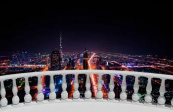 Fototapeta - noc w Dubaju