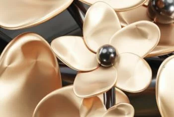 Fototapeta pozłacane kwiatki - obrazek 3