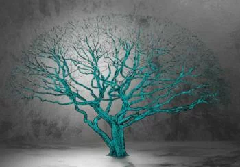 Fototapeta 3D - turkusowe drzewo - obrazek 2