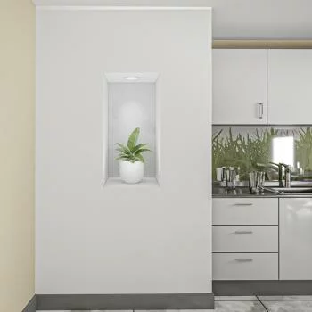 Naklejka na ścianę 3D do kuchni - kwiat we wnęce III - obrazek 2