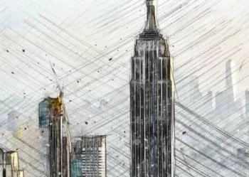 Obraz na płótnie - malowany Nowy Jork