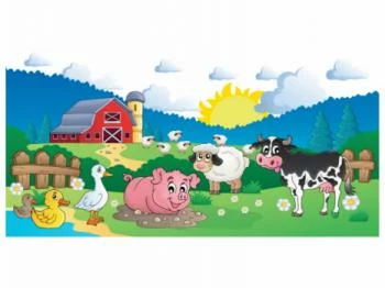 Naklejka na ścianę dla dzieci - wesoła farma