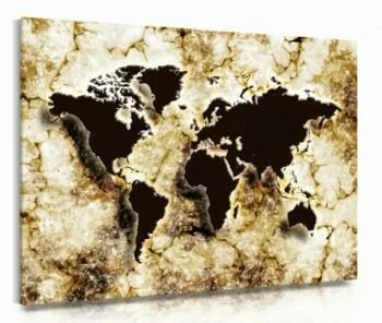 Obraz na płótnie - czekoladowa mapa świata