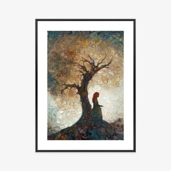 Plakat w ramie - kobieta i drzewo życia - obrazek 3