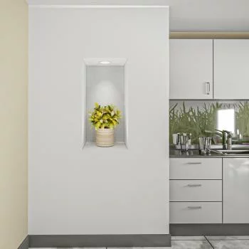 Naklejka na ścianę 3D do kuchni - kwiat we wnęce XXIII - obrazek 2