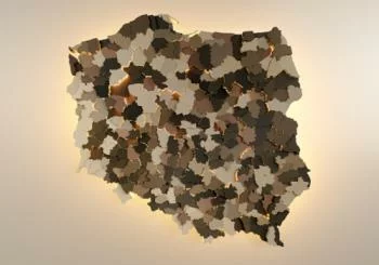 Fototapeta - podświetlana mapa Polski - obrazek 2