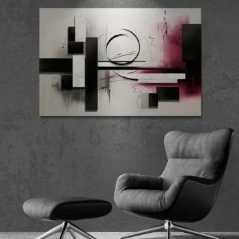 Obraz abstrakcja art 2 pink-black