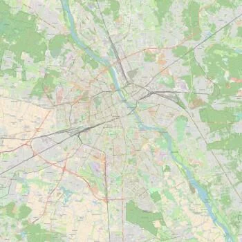 Obraz mapa Warszawy