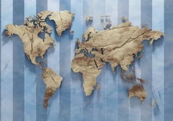 Fototapeta mapa świata z kamienia - obrazek 2