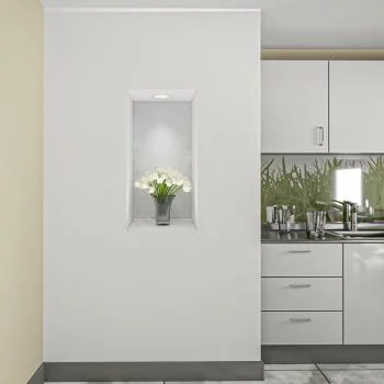 Naklejka na ścianę 3D do kuchni - kwiat we wnęce V