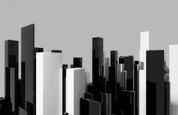 Fototapeta 3D na wymiar - szklane miasto - obrazek 2