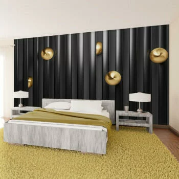 Fototapeta 3D pionowe pasy i kule