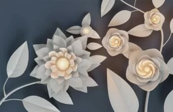 Fototapeta 3D - świetliste kwiaty