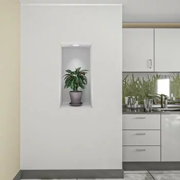 Naklejka na ścianę 3D do kuchni - kwiat we wnęce XXVI - obrazek 2
