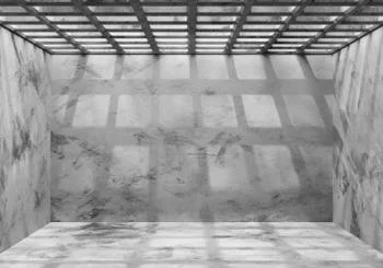 Fototapeta 3D - betonowe pomieszczenie - obrazek 2