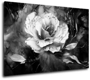 Obraz abstrakcja - biała róża - obrazek 2