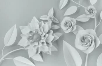 Fototapeta 3D - stylowe kwiaty - obrazek 2