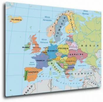 Obraz mapa Europy na wymiar