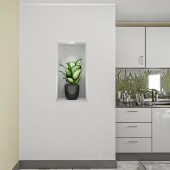 Naklejka na ścianę 3D do kuchni - kwiat we wnęce XXXVI - obrazek 2