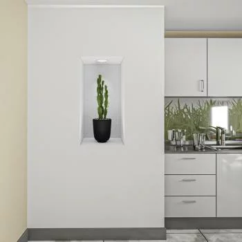 Naklejka na ścianę 3D do kuchni - kwiat we wnęce XXI - obrazek 2