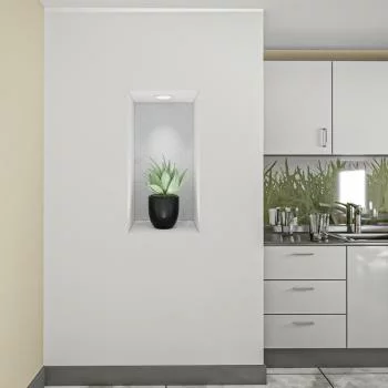 Naklejka na ścianę 3D do kuchni - kwiat we wnęce IX