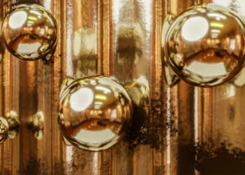 Fototapeta metaliczna - odbicie w kulach - obrazek 2
