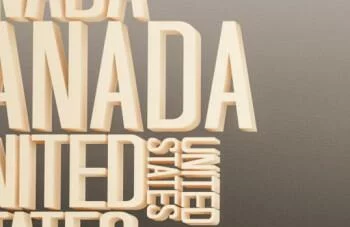 Fototapeta mapa świata - napisy 3d - obrazek 3