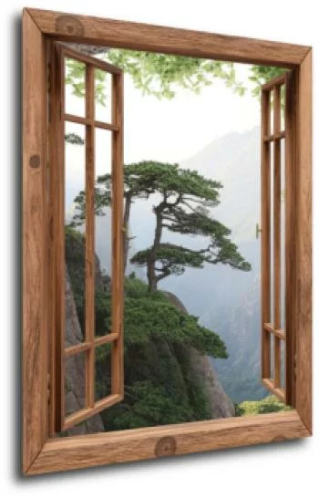 Obraz 3D - drzewko za oknem - obrazek 2