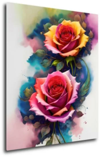 Obraz - piękne kolorowe róże - obrazek 2