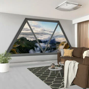 Fototapeta 3D pokój w górach