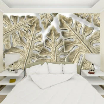 Fototapeta 3D - marmurowe liście
