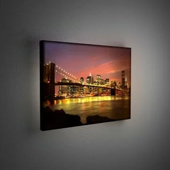 Obraz podświetlany LED - Most Brookliński
