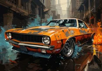 Fototapeta - muscle car - obrazek 2