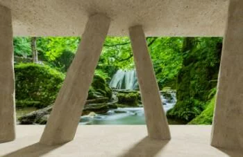 Fototapeta 3D wodospad w dżungli