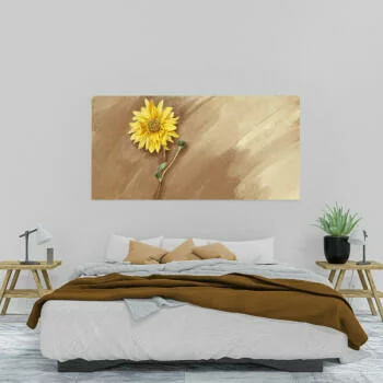 Duży obraz 200x100cm - żółty kwiat