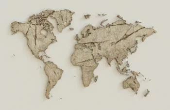 Obraz - kamienna mapa świata
