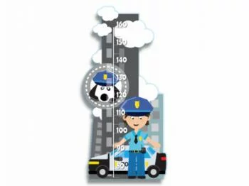 Naklejka miarka wzrostu - policjant