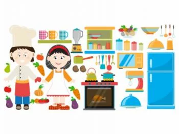 Naklejka na ścianę dla dzieci - kuchnia