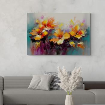 Obraz abstrakcja - kolorowe kwiaty